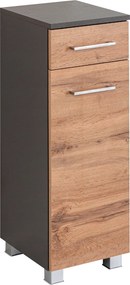 XXXLutz SPODNÁ SKRINKA, dub wotan, grafitová, 30/79/35 cm Held - Kúpeľňové skrinky - 000307017506