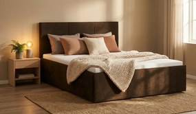 Postel TOWN 120x200 cm Tmavohnedá S matracom