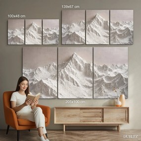 DUBLEZ | 3-dielny obraz hory - Snežné ticho