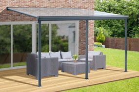 Hliníková pergola BestBerg PZ-13A / 13 m² / sivá