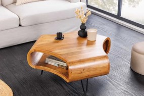 Dizajnový konferenčný stolík s úložným priestorom Organic Living akácia 90cm