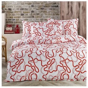 Obliečky bavlnené Kalos červené EMI, Štandardný set jednolôžko obsahuje 1x 140x200 + 1x 70x90