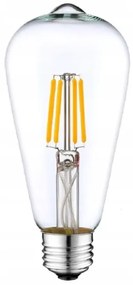 BERGE Dekoratívna LED žiarovka E27 6W ST64 teplá biela