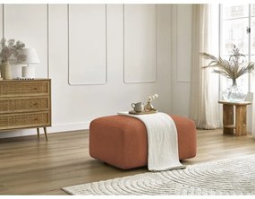 Oranžová podnožka z textílie bouclé Tina – Bobochic Paris