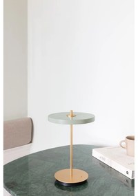 Svetlozelená LED stolová lampa so stmievačom s kovovým tienidlom (výška 31 cm) Asteria Move – UMAGE