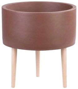 Kvetináč na nožičkách keramický hnedý 32cm