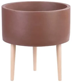 Kvetináč na nožičkách keramický hnedý 32cm