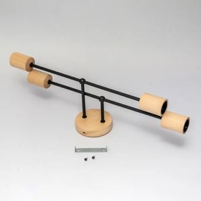 Prisadený luster CAMBRIDGE 4xE27/15W/230V borovica