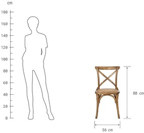 Butlers CROSS COUNTRY Stolička - hnedá