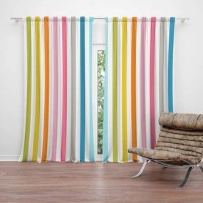 Sablio Záves Farebné pásiky: 2 ks 140x250 cm