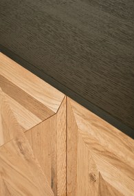 Komoda Indus 160 cm z masívu dub prírodná/grafit