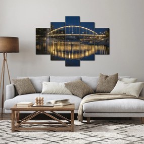 Obraz mosta s fontánou (150x105 cm)
