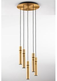 Jupiter 2020 - Luster na lanku ALAS 5xGU10/10W/230V zlatá
