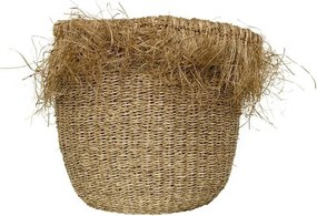 2ks kvetináče z morskej trávy s štiepením - Ø 30 * 33cm / Ø 25 * 27cm