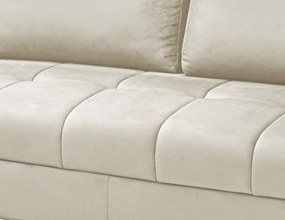 Rohová sedacia súprava Paris, krémová látka, ľavý roh