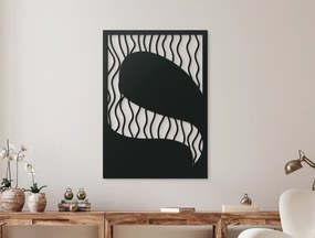 drevko Abstraktný drevený obraz Hlbina Rozmer obrazu: 45,5 x 31 cm, Farba dekorácie: Čierna