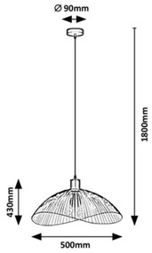 Rabalux - Luster na lanku 1xE27/60W/230V