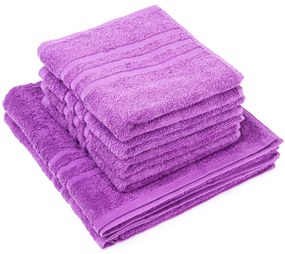Profod Sada uterákov a osušiek Classic fialová, 4 ks 50 x 100 cm, 2 ks 70 x 140 cm, 4 ks 50 x 100 cm, 2 ks 70 x 140 cm