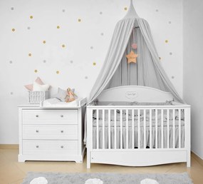 Bellamy Ľanový set prikrývky a vankúša do postieľky s výplňou STONE GRAY, veľ. S