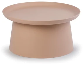 Plastový kávový stolík FUNGO, priemer 700 mm, tehlová