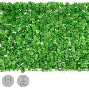 Fency Bright Ivy, zástena, ochrana pred pozorovaním, ochrana pred vetrom, 300 x 150 cm, brečtan, svetlozelená