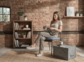 Podsedák na stoličku LINGE BLUE 37x37 cm, modrý