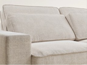 Krémovobiela ženilková rohová pohovka (pravý roh/do L) Kirou – Maison de Rêve