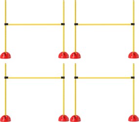 PawHut Agility Set pre psov – 4-dielne vybavenie na tréning psov s nastaviteľnými prekážkami a slášacou taškou | Aosom