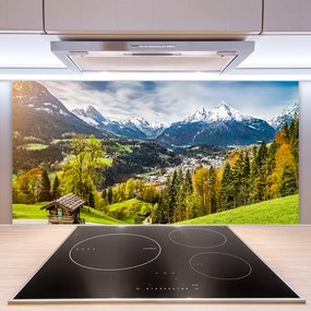 Nástenný panel  Sklenená alpy príroda 120x60 cm