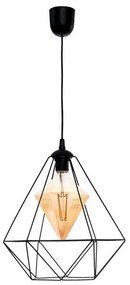 LED Luster na lanku ALAMBRE 1xE27/4W/230V čierna