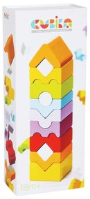 CUBIKA 14996 Veža XI - drevená skladačka s 12 dielikmi