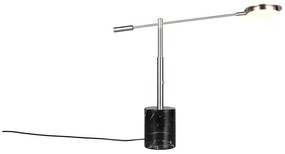 Čierna/v striebornej farbe LED stolová lampa (výška 65 cm) Fiore – Trio Select