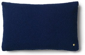 Ferm Living Vankúš Clean Wool Boucle, deep blue