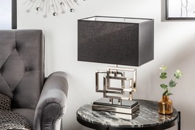 Stolná lampa Leonor 56cm strieborná