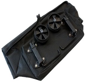 Čierna skladacia nákupná taška na kolieskach