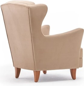 Křeslo Lola samet krémové