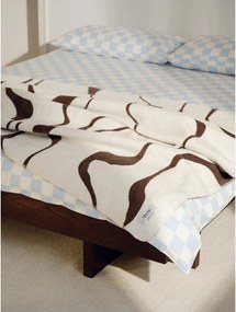 Hnedá/krémovobiela deka 150x200 cm Felu – noo.ma