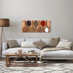 Obraz - Korenie na lyžiciach (120x50 cm)
