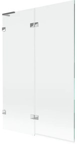 Mexen Lunar L, 2-krídlová vaňová zástena ľavá 120 x 150 cm, číre sklo, chrómová, 897L-120-100-01-00-L