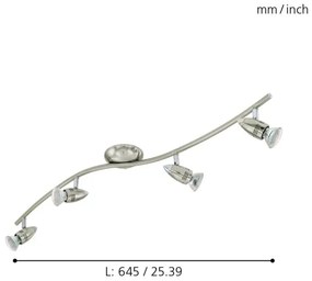 Eglo 92644 - LED Bodové svietidlo MAGNUM 4xGU10/3W/230V