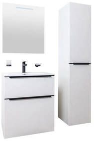 Mereo, Mereo Mailo, kúpeľňová skrinka 61 cm, čierne madlo, Multidecor, Jaseň horský, MER-CN590SBJASH