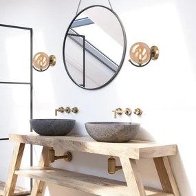 Nástenné svietidlo GEORGIA 1xE14/5W/230V zlatá/dymová béžová