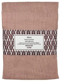 Záclona na páske Ulla polyester svetloružový 140x180 Merkury Home II/22