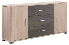 Komoda Daria DL4 (sonoma + grafit lesk). Vlastná spoľahlivá doprava až k Vám domov. 1122075