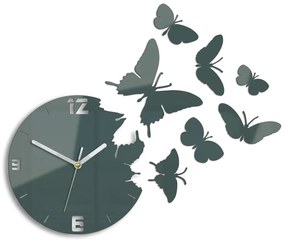 Moderné nástenné hodiny MOTÝLE GRAY gray