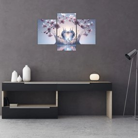 Obraz - Diamantové srdce (90x60 cm)