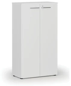 Kancelárska skriňa s dverami PRIMO WHITE, 1434 x 800 x 420 mm, biela