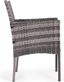 Súprava záhradného nábytku z technorattanu 2 stoličky stôl sivý MultiGarden