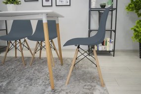Set jedálenských stoličiek OSAKA tmavo sivé (hnedé nohy) 4ks