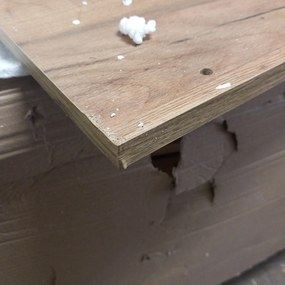 AKCIA Čierny jedálenský stôl s doskou v dekore dub zlatý craft MADO 120x80 II. akosť